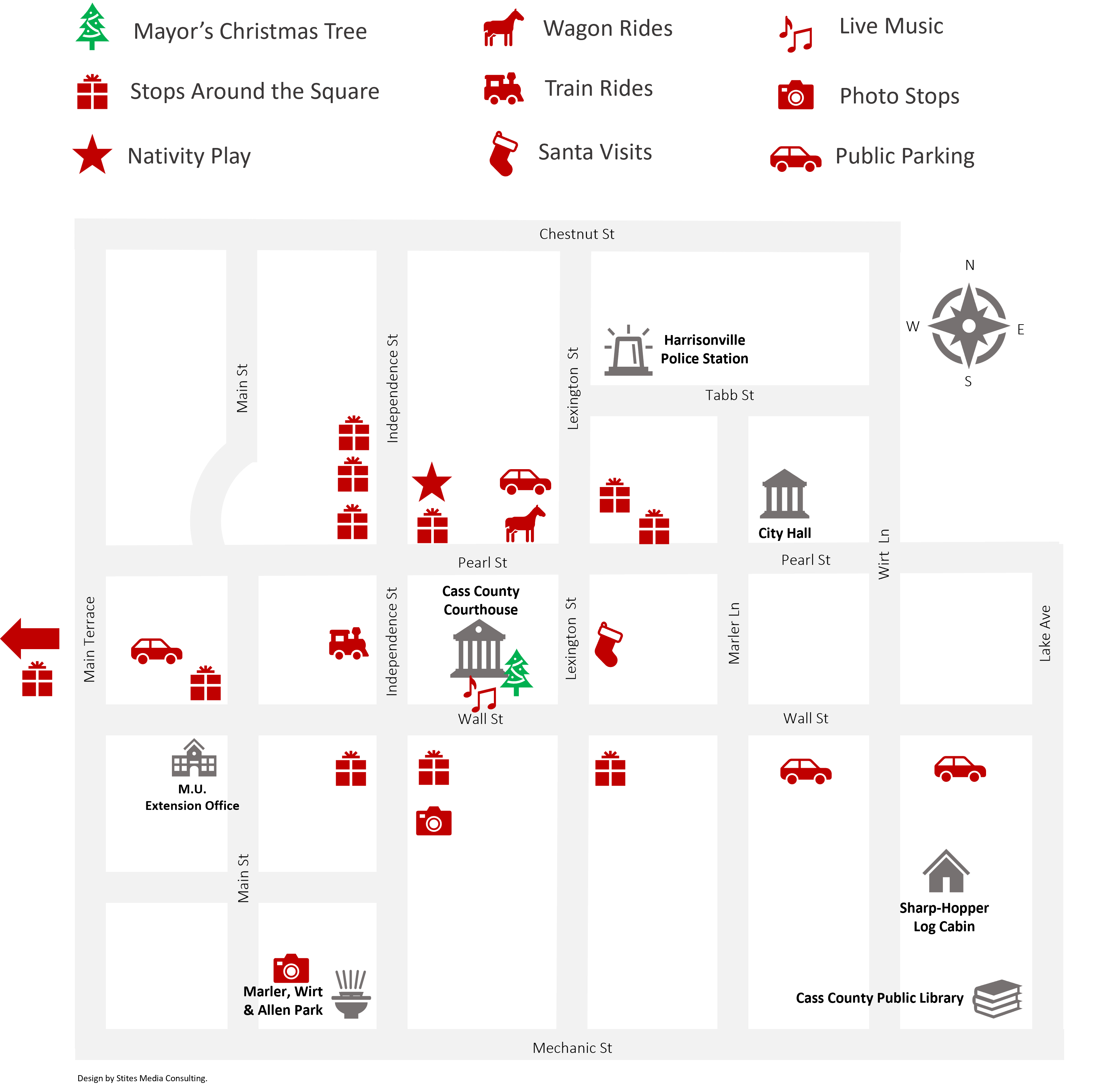 Christmas Map 2023 Love the Harrisonville Square